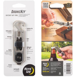 NITE IZE Multitool DoohicKey Ratchet Key - grey / black (KMTRT-11-R3)