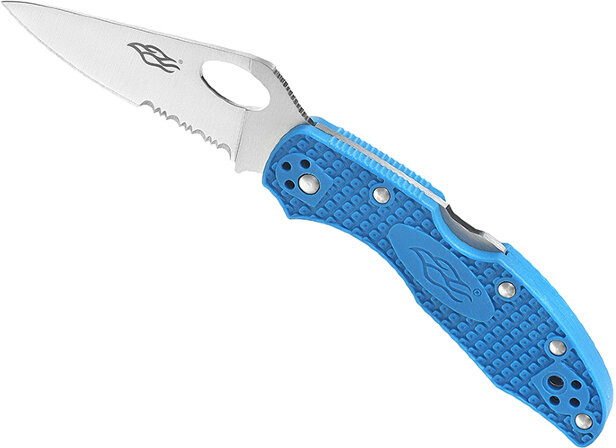 GANZO FIREBIRD Zatvárací nôž F759M-S BackLock Serrated - blue (F759MS-BL)