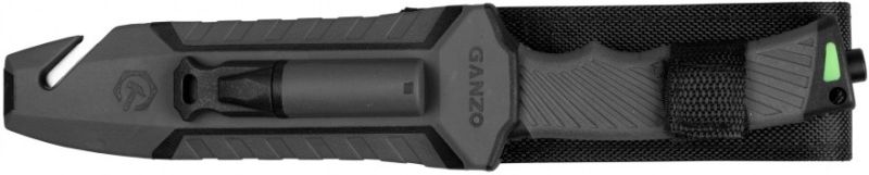 GANZO Nôž s pevnou čepeľou G8012V2 w/ FireSteel Black - black (G8012V2-BK)