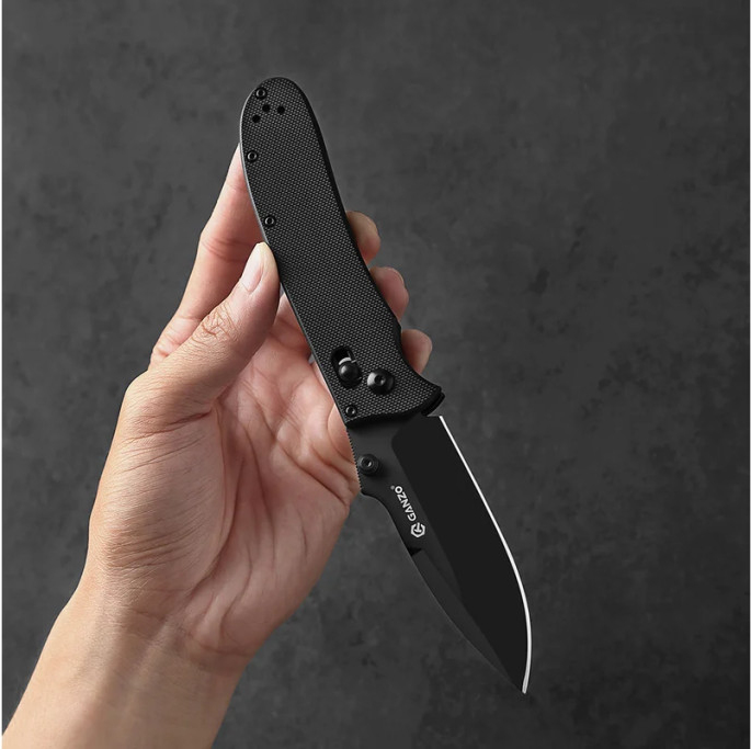 GANZO Zatvárací nôž G704 AxisLock Black - black (G704B)