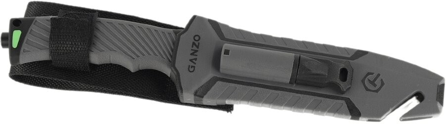 GANZO Nôž s pevnou čepeľou G8012V2 w/ FireSteel Black - grey (G8012V2-GY)