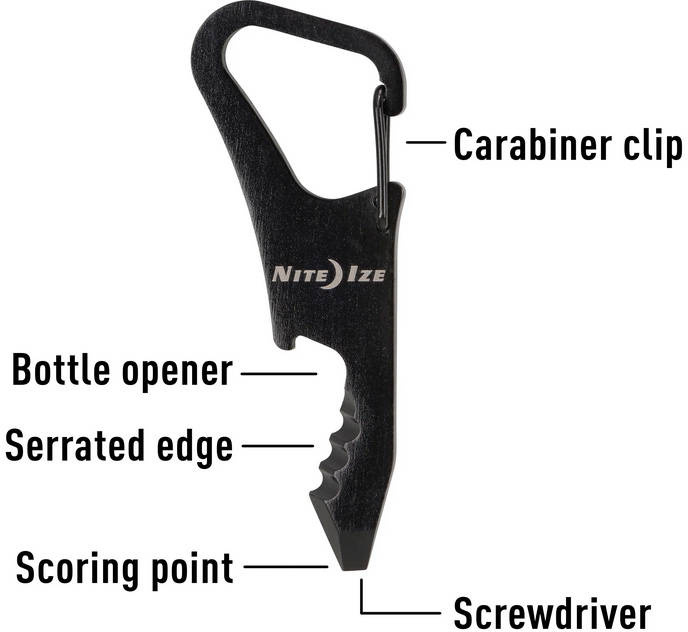 NITE IZE Multitool DoohicKey ClipKey - black (KMTCK-01-R3)