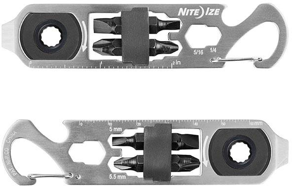 NITE IZE Multitool DoohicKey Ratchet Key - grey / black (KMTRT-11-R3)