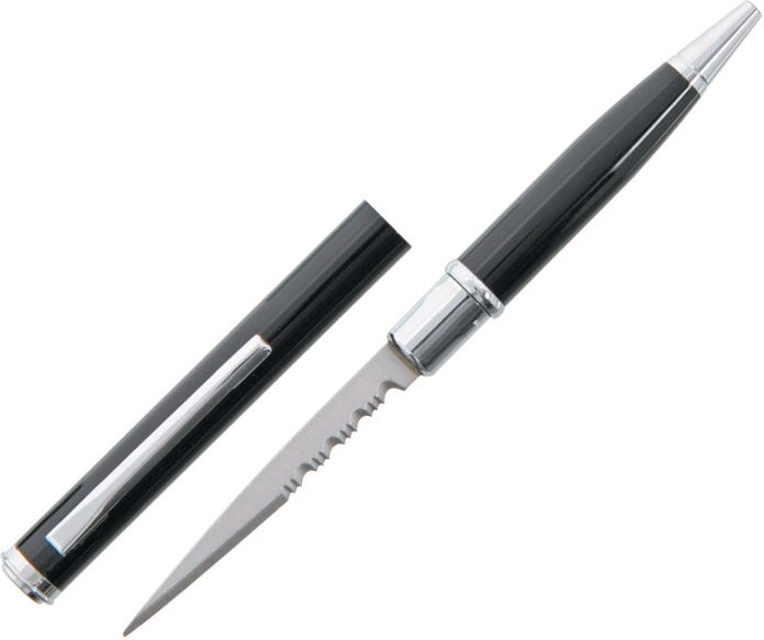 Pero so skrytým nožom, čierne - čierne (CN210502BK)
