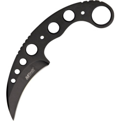 MTECH Nôž s pevnou čepeľou Tactical Karambit 7" overall - čierny (MT664BK)