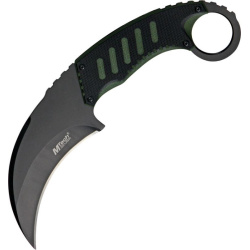 MTECH Nôž s pevnou čepeľou Tactical Karambit 7 3/4" overall - čierny/zelený (MT665BG)