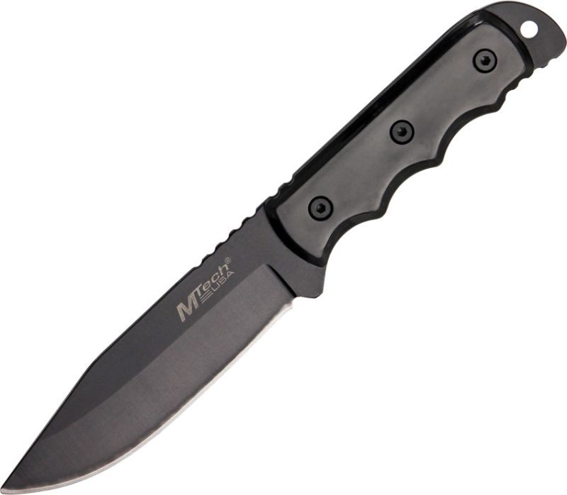MTECH Nôž s pevnou čepeľou Hunter Knife 8" - čierny (MT2035BK)