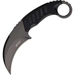 MTECH Nôž s pevnou čepeľou Tactical Karambit 7 3/4" overall - čierny (MT665BK)