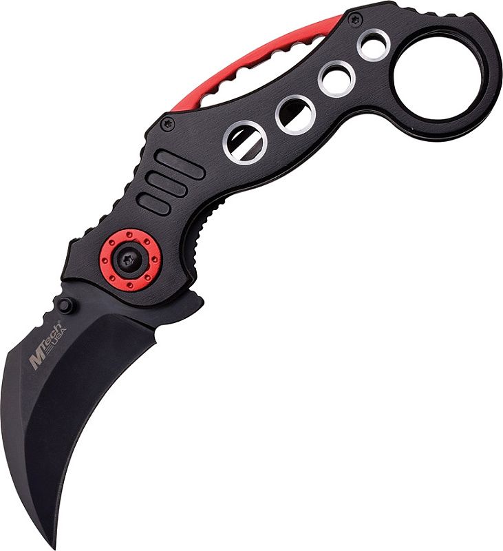 MTECH Zatvárací nôž Karambit Linerlock - čierny/červený (MT529BK)