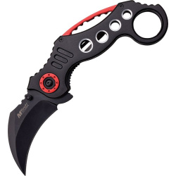 MTECH Zatvárací nôž Karambit Linerlock - čierny/červený (MT529BK)