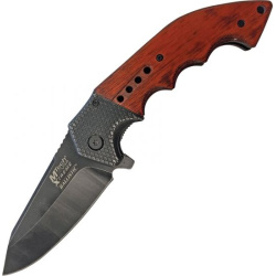 MTECH Zatvárací nôž Xtreme Wood Linerlock A/O stonewash - čierny (MTXA829BW)