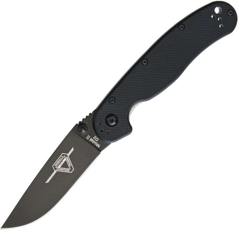 ONTARIO Zatvárací nôž RAT II Linerlock Black D2 (ON8830)