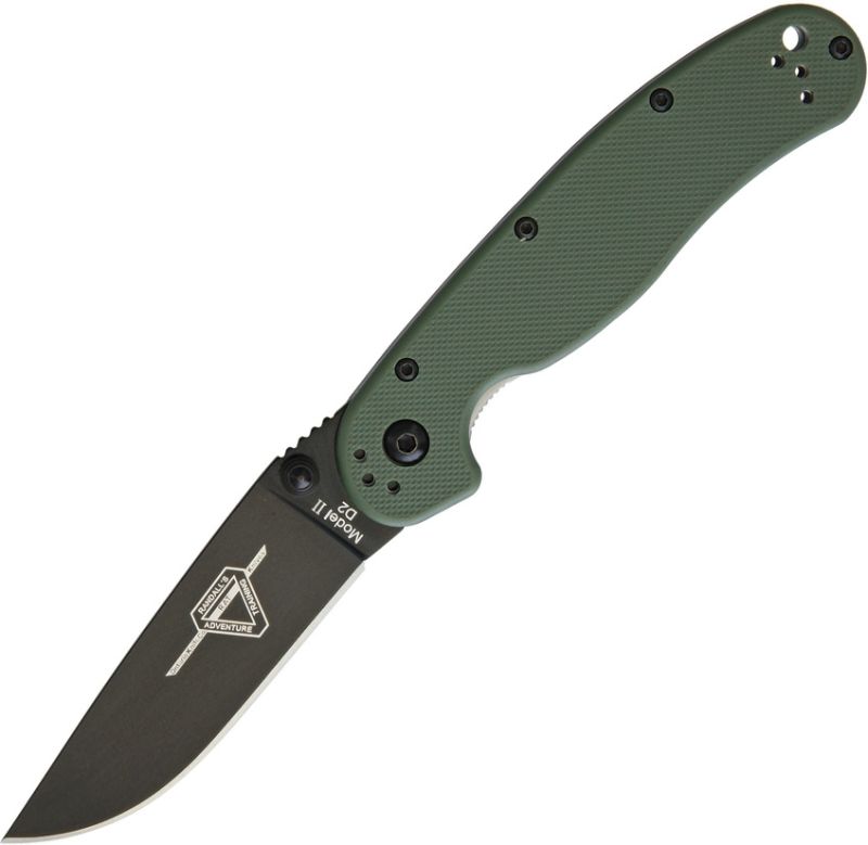 ONTARIO Zatvárací nôž RAT II Linerlock OD Green D2 (ON8830OD