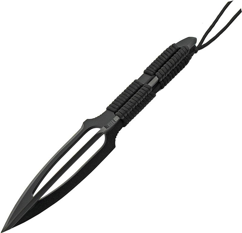 Nôž s pevnou čepeľou Pakistan Tri Blade Striker Spear - čierny (PA211511)