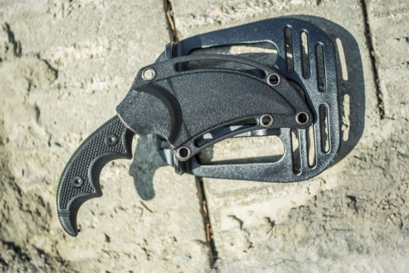 MTECH Nôž s pevnou čepeľou Karambit Hawkbill - zelený (MT2063GN)