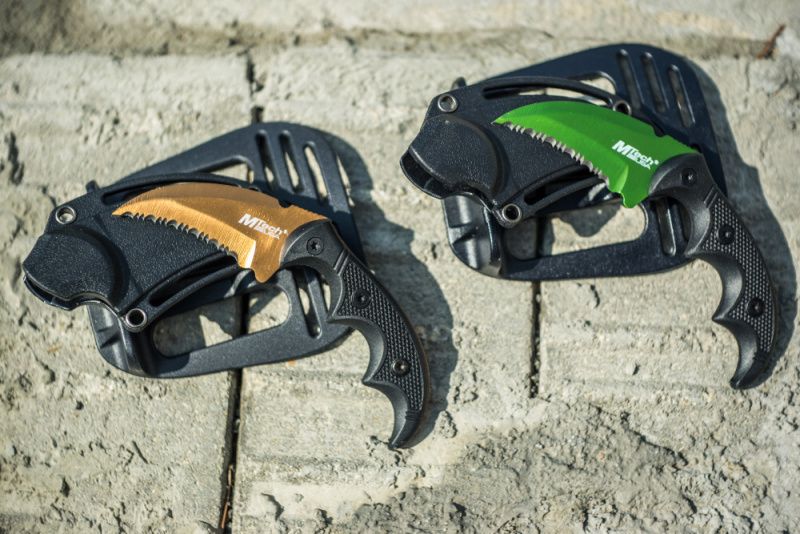 MTECH Nôž s pevnou čepeľou Karambit Hawkbill - zelený (MT2063GN)