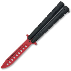 Tréningový nôž K25 Motýlik 10 cm - červený (36251)