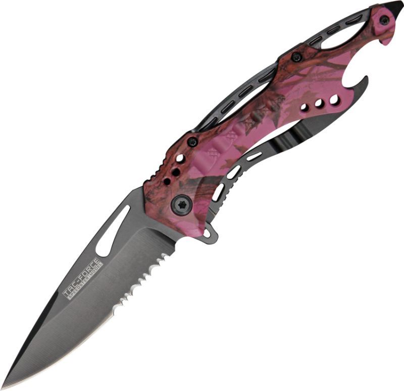 TAC FORCE Zatvárací nôž Tactical A/O Linerlock - pink camo (TF705PC)