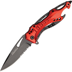 TAC FORCE Zatvárací nôž Tactical A/O Linerlock 4 3/4" closed - červený (TF705RD)