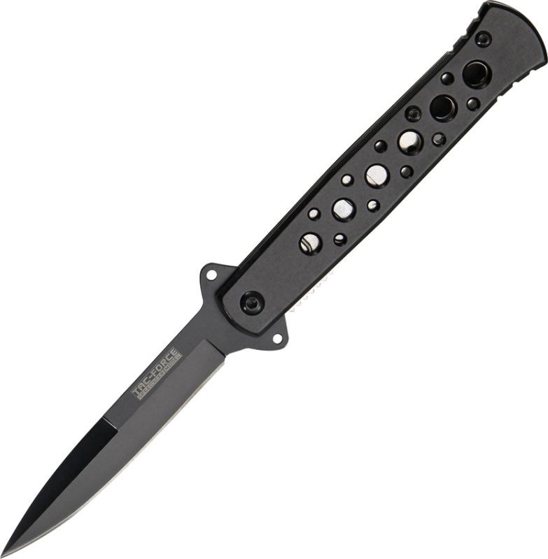 TAC FORCE Zatvárací nôž 4" Stiletto Style - čierny (TF698BK)