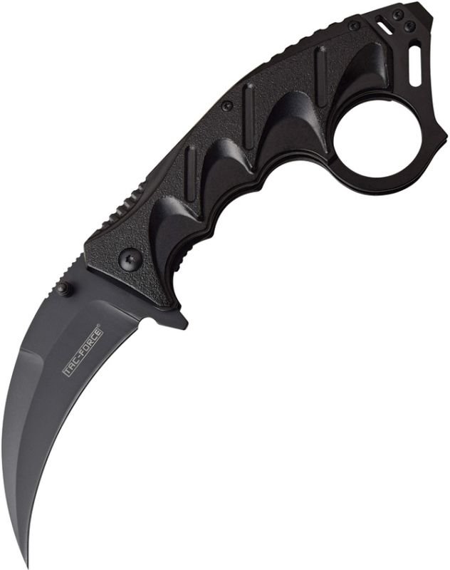 TAC FORCE Zatvárací nôž Karambit Linerlock A/O - čierny (TF957BK)