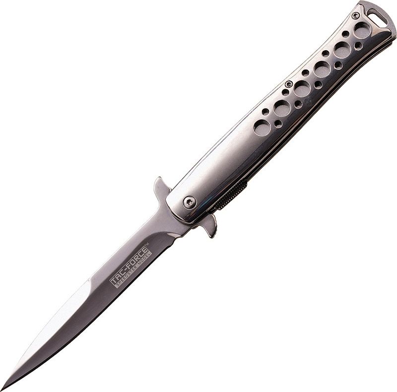 TAC FORCE Zatvárací nôž Linerlock A/O - strieborný (TF884CH)