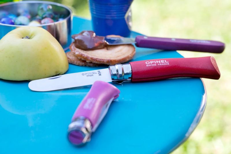 OPINEL Zatvárací nôž N°07 Inox My First - blue beech wood (001697ks)