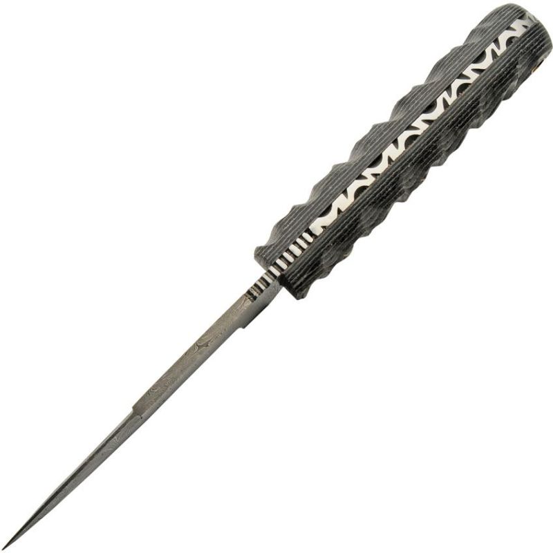 DAMASCUS Nôž s pevnou čepeľou Charcoal Hunter - black/white (DM1306)