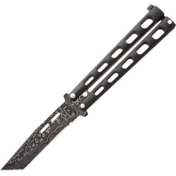 Nôž motýlik Bear & Son Butterfly Damascus Silver Vein (BC115TAND)