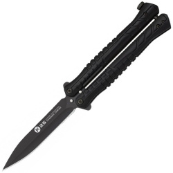 K25 Nôž motýlik Balisong 10 - black (02199)