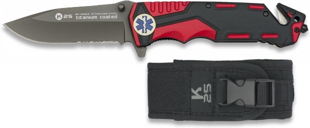 RUI-K25 Zatvárací nôž RUI /K25 Tactical Rescue - červený (19653GR1003)