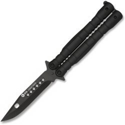 K25 Nôž motýlik Tactical 10,3cm Black - black (02131)