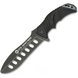 Tréningový nôž s pevnou čepeľou K25 - čierny (32182)
