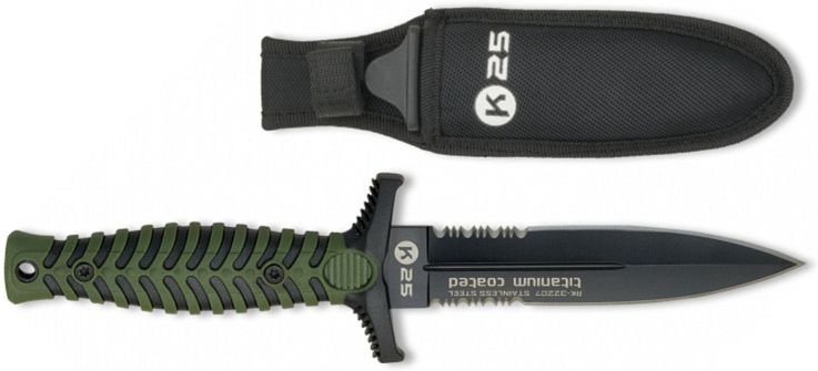 RUI-K25 Nôž s pevnou čepeľou K25 Boot Knife - zelený (32207)