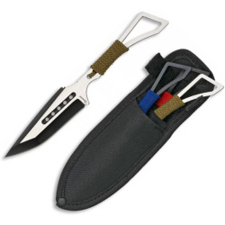 ALBAINOX Vrhací nôž Paracord 17.1, sada 3ks - red / blue / green (32458)