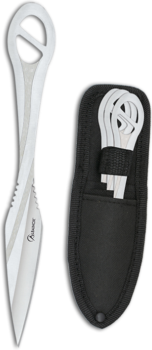 ALBAINOX Vrhací nôž 6,5cm, sada 3ks - satin (32754)