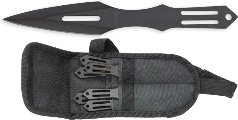 ALBAINOX Vrhací nôž 5,8cm Black, sada 6ks - black (32841)