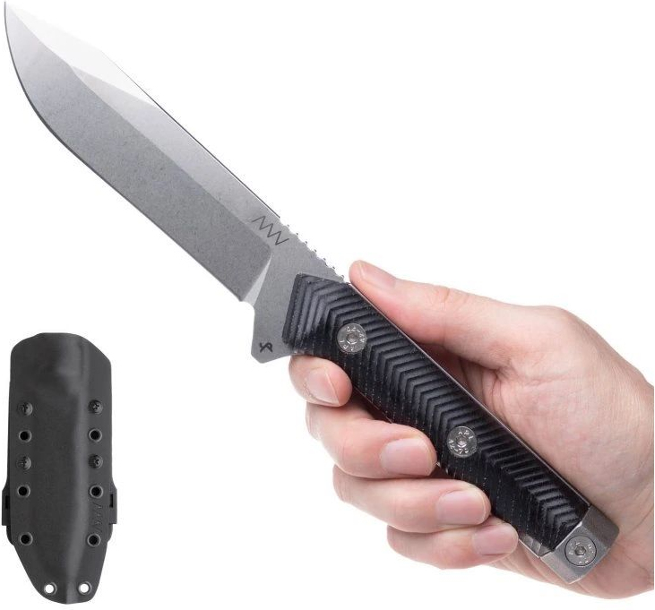 ANVKnives Nôž s pevnou čepeľou M73 KONTOS Sleipner/Micarta - black (ANVM73-003)