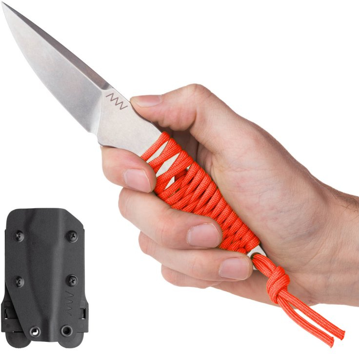 ANVKnives Nôž s pevnou čepeľou P100 Sleipner/SW - oranžový (ANVP100-008)