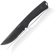 ANVKnives Nôž s pevnou čepeľou P200 N690/G10 - zúbkovaný - čierny (ANVP200-016)