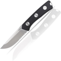 ANVKnives Nôž s pevnou čepeľou P200 N690/G10 SW - zúbkovaný - čierny (ANVP200-008)