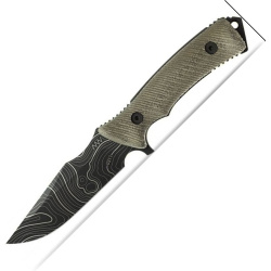 ANVKnives Nôž s pevnou čepeľou M311 Spelter ELMAX DLC TOPO KYDEX - olivový