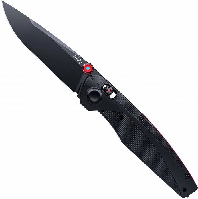 ANVKnives Zatvárací nôž A100 Elmax Sleipner/GRN DLC Black Alock - black (ANVA100-019)