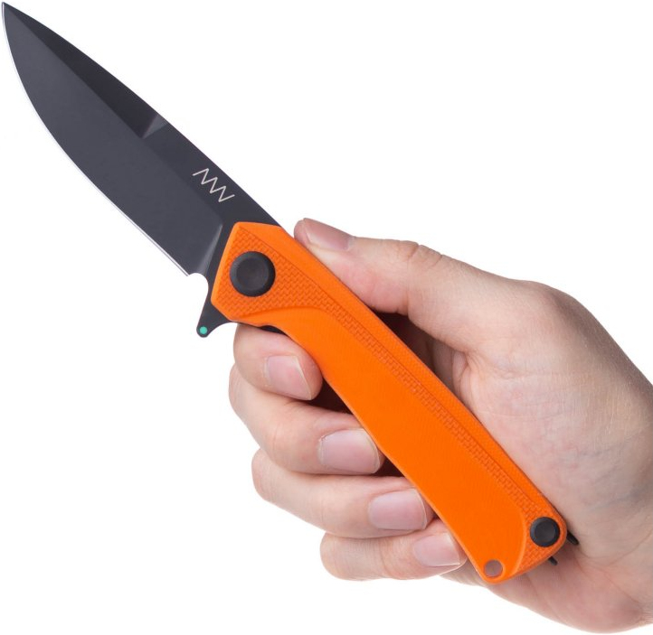 ANVKnives Zatvárací nôž Z100 Sleipner/G10 DLC Liner - oranžový (ANVZ100-035)
