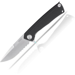 ANVKnives Zatvárací nôž Z100 N690/G10 SW, zúbkovaný - čierny (ANVZ100-008)