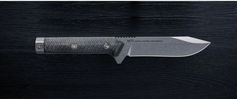 ANVKnives Nôž s pevnou čepeľou M73 KONTOS Sleipner/Micarta - black (ANVM73-003)