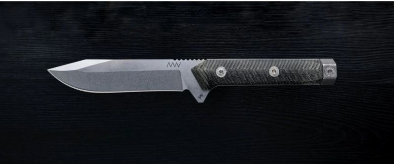 ANVKnives Nôž s pevnou čepeľou M73 KONTOS Sleipner/Micarta - black (ANVM73-003)