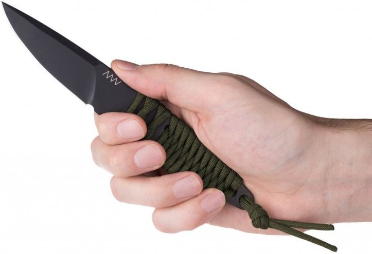 ANVKnives Nôž s pevnou čepeľou P100 N690 DLC KYDEX - olivový (ANVP100-017)