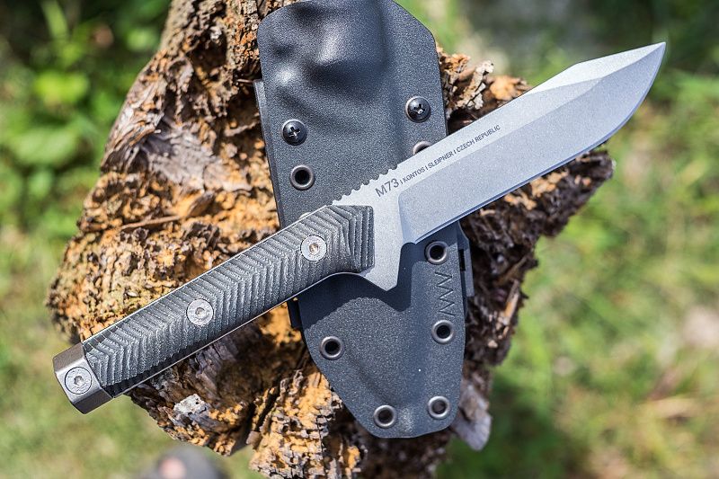 ANVKnives Nôž s pevnou čepeľou M73 Sleipner/Micarta SW - čierny (ANVM73-003)