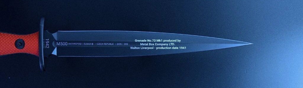 ANVKnives Nôž s pevnou čepeľou M500 ANTHROPOID 1942 Elmax/G10 DLC - červený (ANVM500-003)